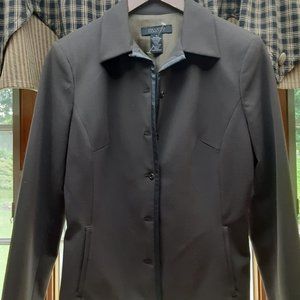 The Limited Stretch Blazer Brown w/Leather Trim Size Small